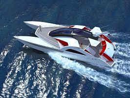 Catamaran power yacht
