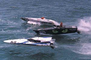 Air is thinner than water.  Ground effect.
