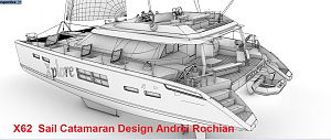 X62  Sail Catamaran Design Andrei Rochian