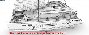 X62  Sail Catamaran Design Andrei Rochian