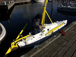 Sven Yrvind Arend 5.4 mt boat plan has been scaled to 4.9 mt X 0.94 mt