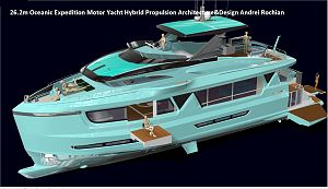 26.2m Oceanic Expedition Motor Yacht Hybrid Propulsion Architecture&Design Andrei Rochian