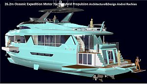 26.2m Oceanic Expedition Motor Yacht Hybrid Propulsion Architecture&Design Andrei Rochia