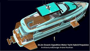 26.2m Oceanic Expedition Motor Yacht Hybrid Propulsion Architecture&Design Andrei Rochian