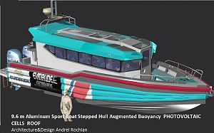 10m Aluminum Tour Boat Augmented Buoyancy PHOTOVOLTAIC CELLS