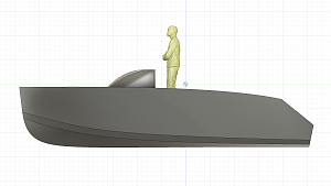 6m power cat design (draft), side ortho