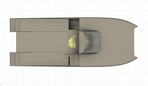 6m power cat design (draft), top ortho