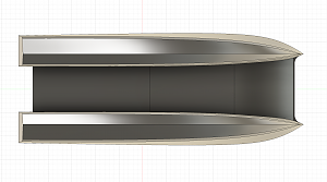 6m power cat design (draft), bottom ortho